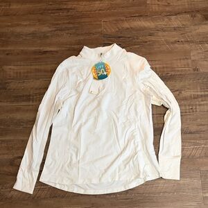 White Long Sleeve Shirt with UPF 50